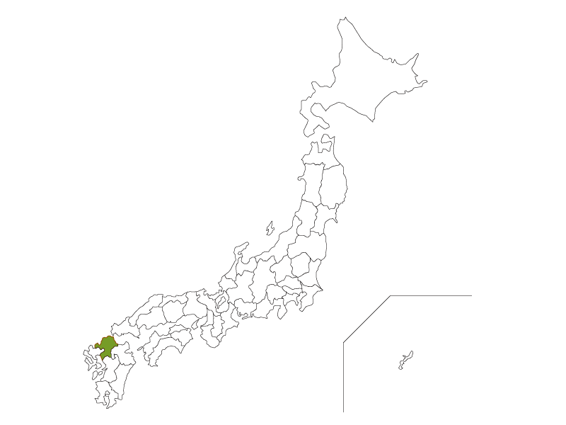日本全国に対応し、福岡県を重点対応地域として示した地図