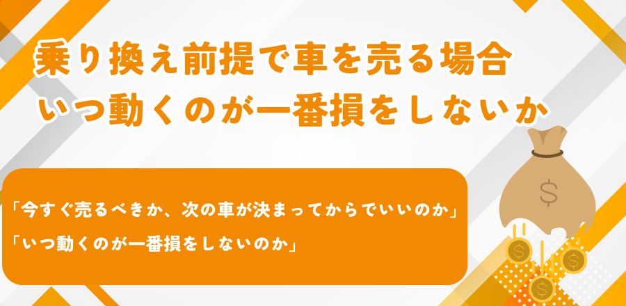 乗り換え前提で車を売る場合、いつ動くのが一番損をしないか