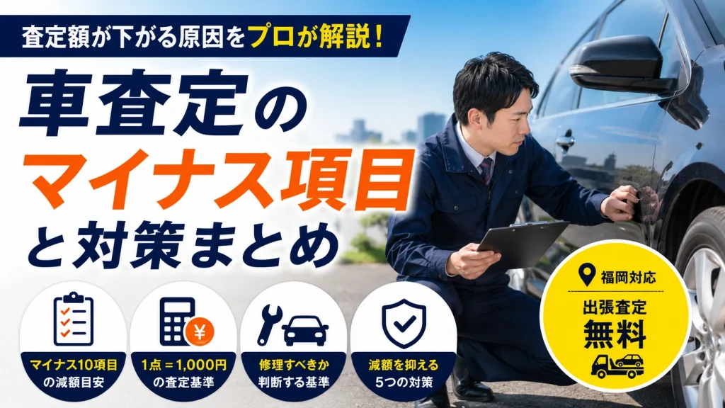 車査定のマイナス項目10選｜JAAI減点制度の目安と査定前の対策