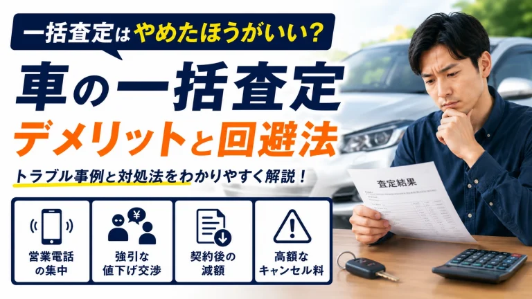 車の一括査定はやめたほうがいい？デメリット4つと安全に売却する手順