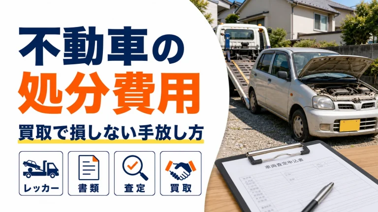 福岡で不動車を処分する費用は？買取で損しない手放し方