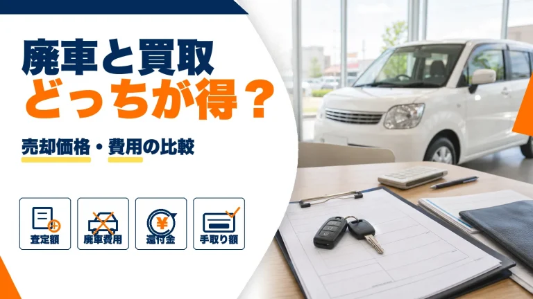 廃車と買取はどっちが得？売却価格と費用の比較