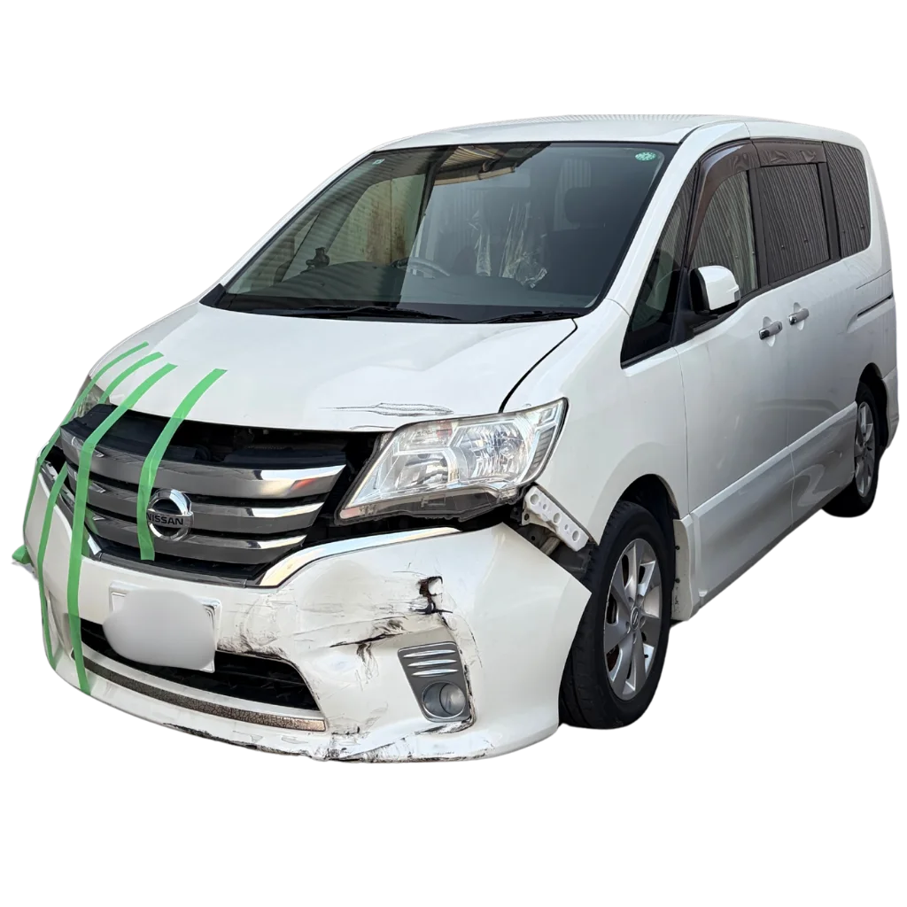 【福岡市東区】2011年式日産セレナを12万円で下取り｜18万km超・フロント破損の一台を査定